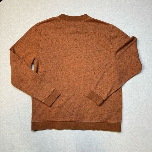 NWT Nordstrom Sweater Treasure & Bond Pullover Crew Neck Rust Heather Leather Sz - Picture 2 of 6